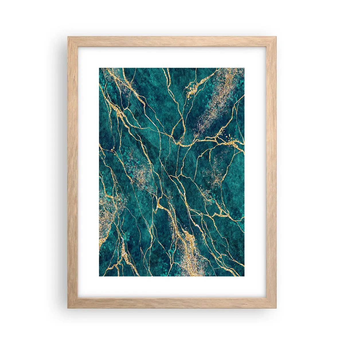 Poster in light oak frame - Gold Vein - 30x40 cm