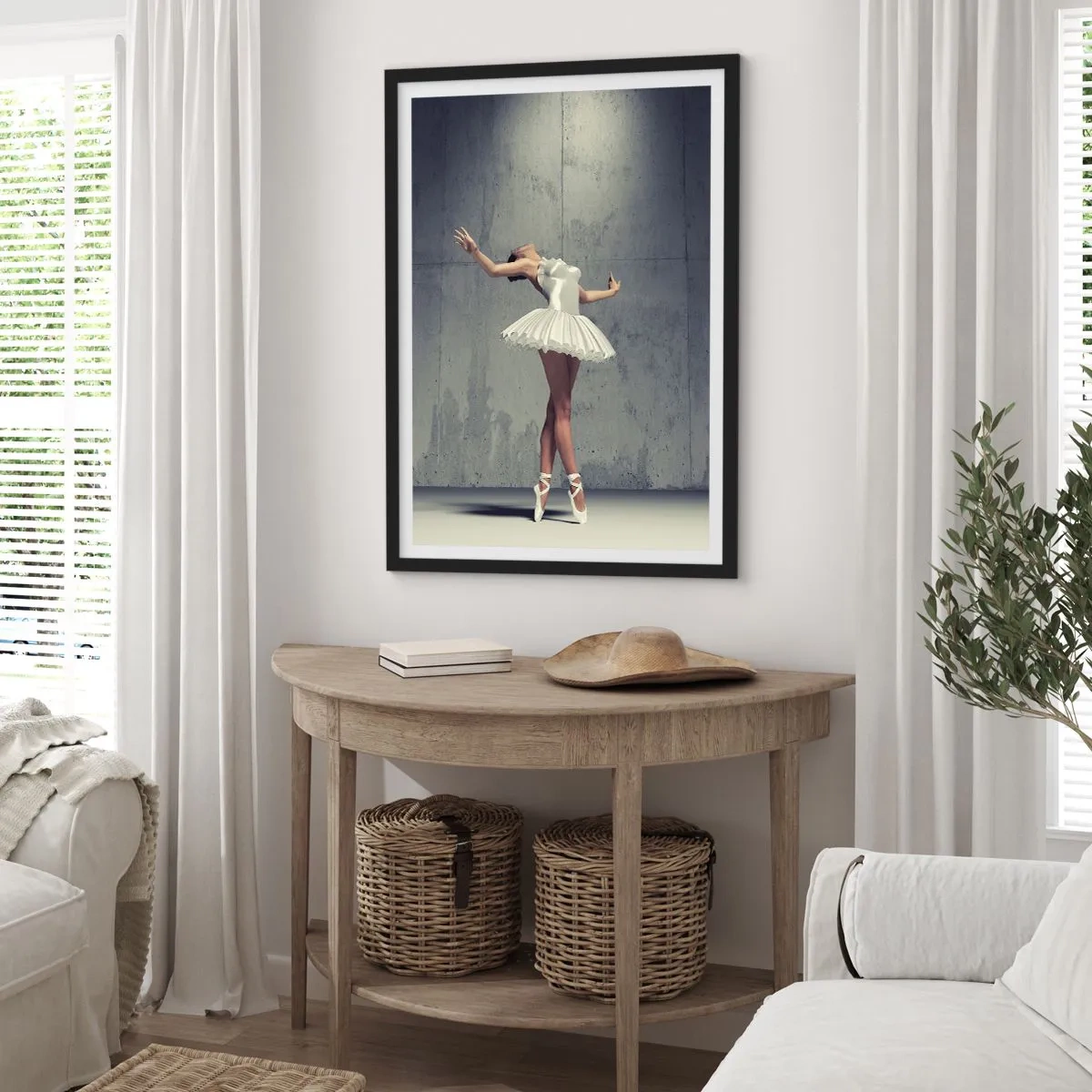 Poster in black frame - Light like a Bird - 30x40 cm