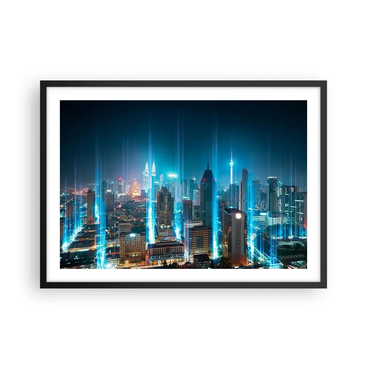 Poster in black frame - Berlin Lights - 70x50 cm