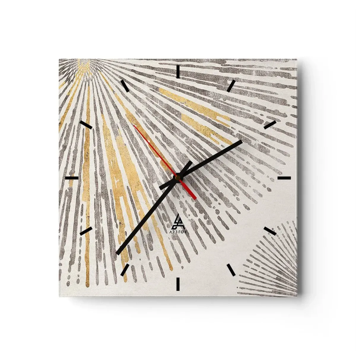 Wall clock - Clock on glass - Beauty of a Ray - 40x40 cm