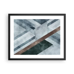 Poster in black frame - Refined Elegance of Geometry - 50x40 cm