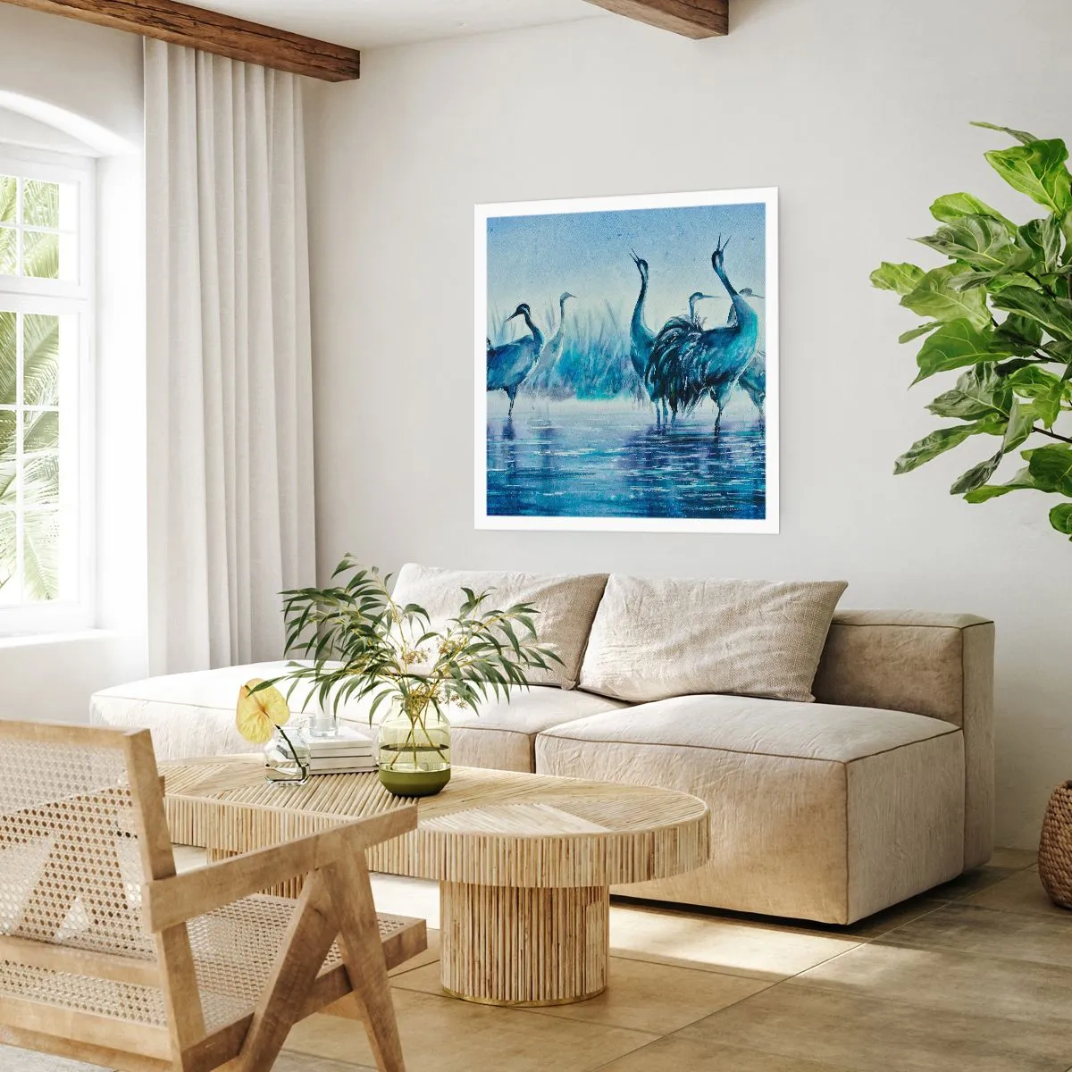 Poster - Morning Encounter - 40x40 cm