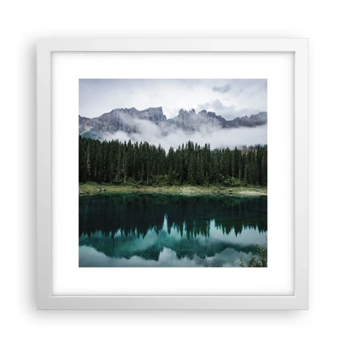 Poster in white frmae - Quiet Please, Let's Not Wake Up Still Waters - 30x30 cm