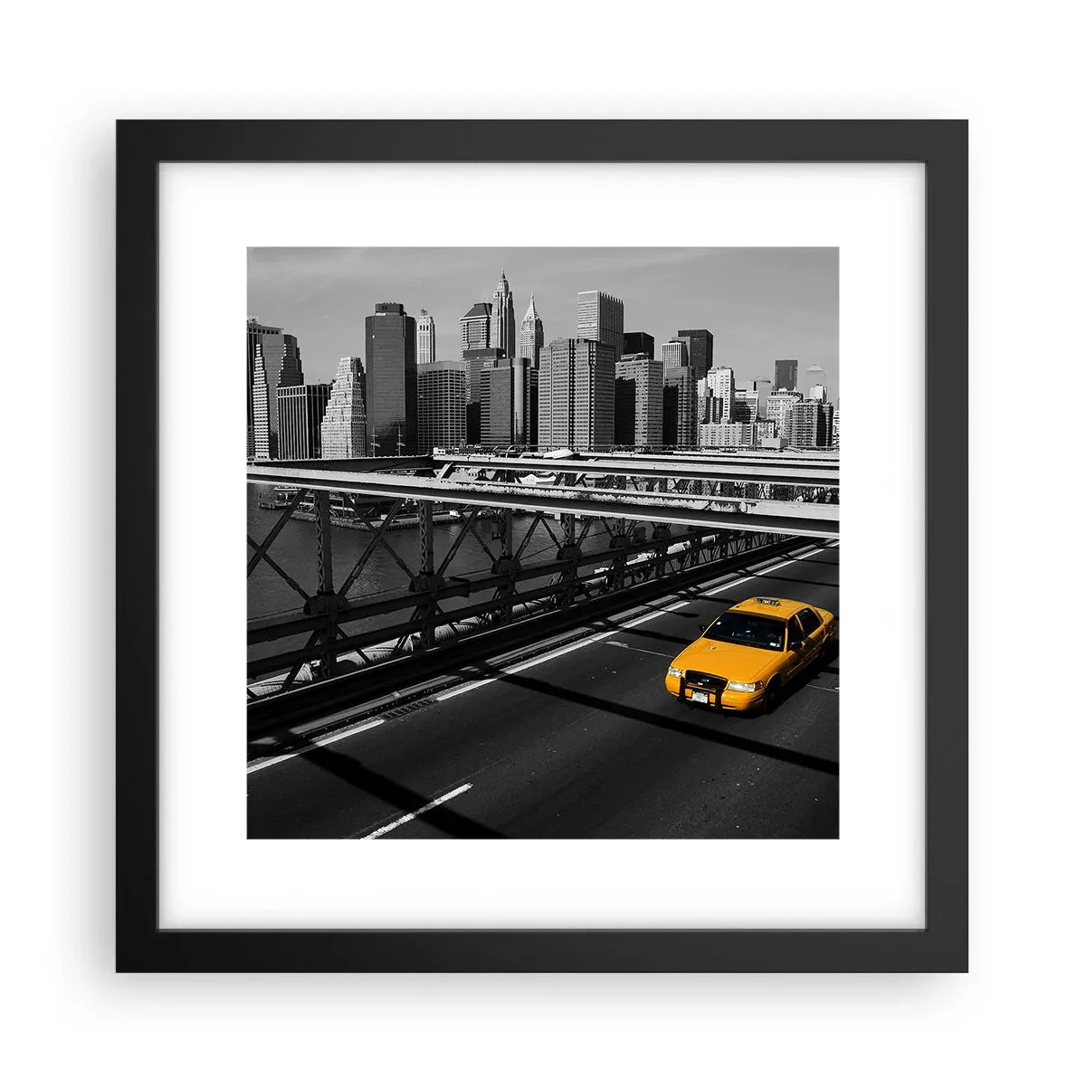 Poster in black frame - Colour of a Big City - 30x30 cm