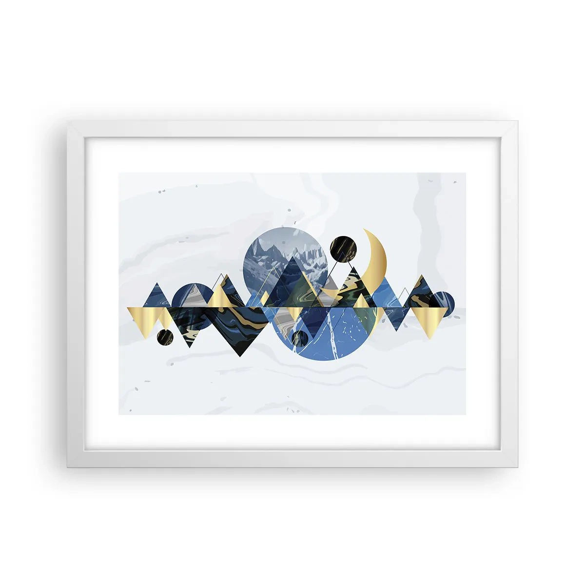 Poster in white frmae - Geometrical Landscape - 40x30 cm