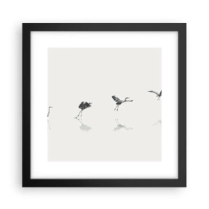 Poster in black frame - Four Simple Steps - 30x30 cm