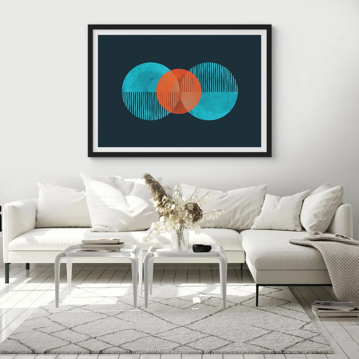 Poster in black frame - Symmetrical Composition - 40x30 cm