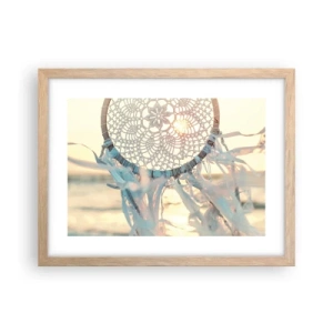 Poster in light oak frame - Lace Totem - 40x30 cm