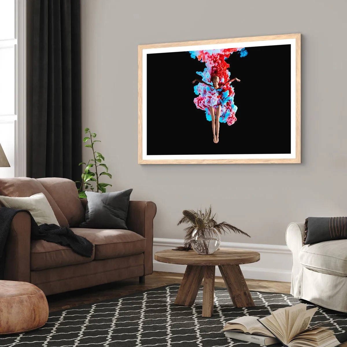 Poster in light oak frame - In Full Bloom - 100x70 cm