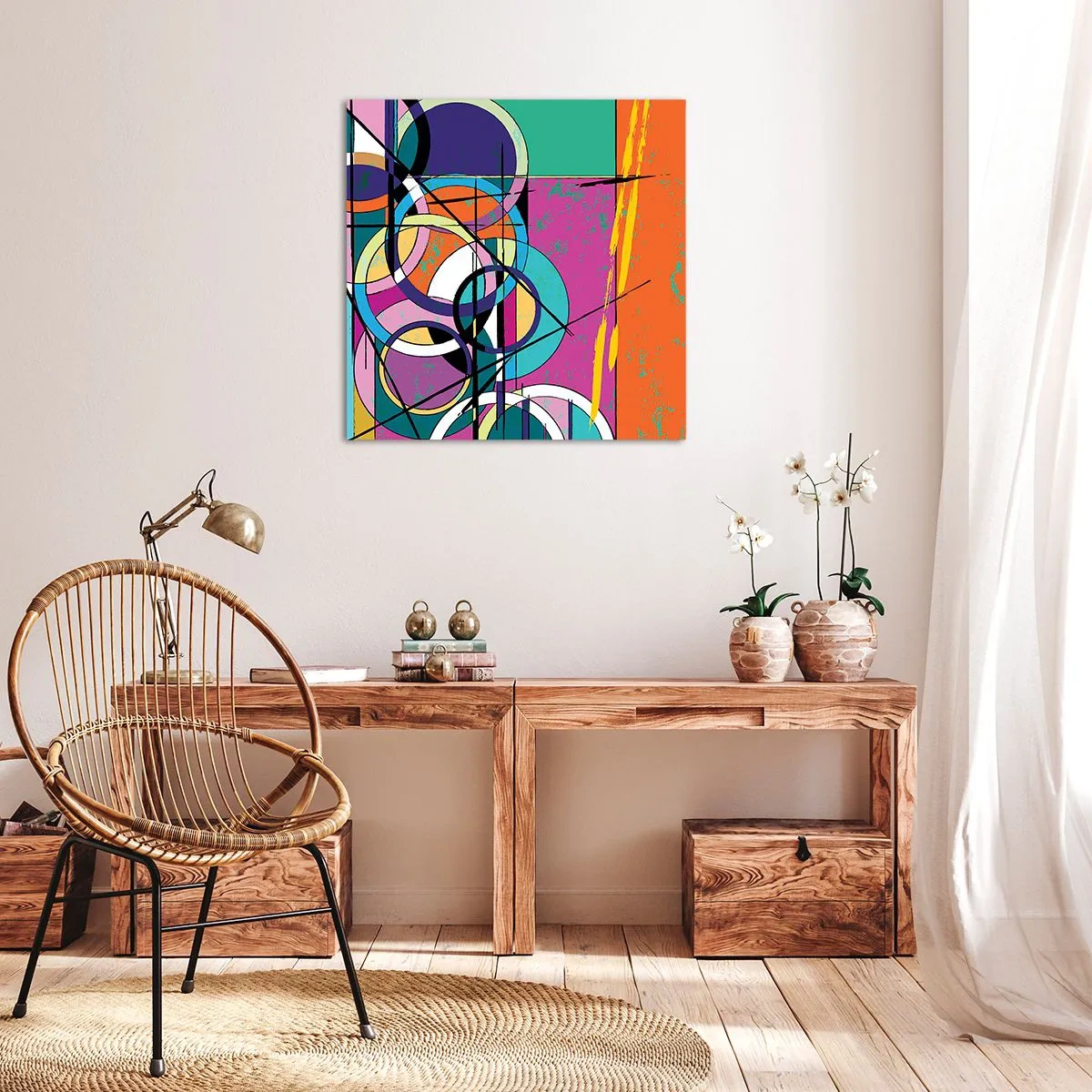 Canvas picture - Wheels Go Round and Round - 60x60 cm