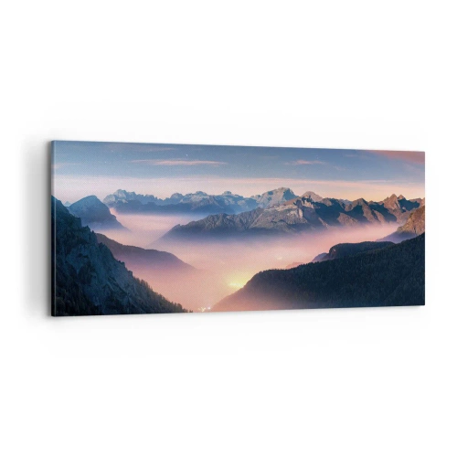 Canvas picture - Light in the Valleys - 100x40 cm
