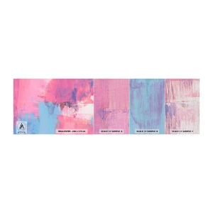 Photo Wallpaper Sample Premium Canvas - Pink, Blue and a Pinch of Light - Abstraction, Minimalism, Piece - 100x30 cm