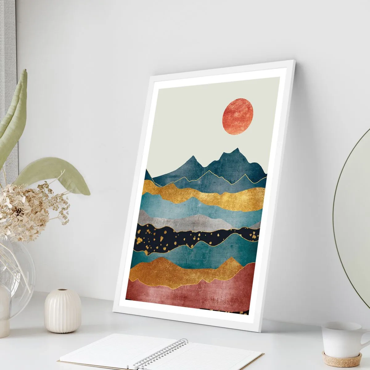 Poster in white frmae - Cross Section of the World - 50x70 cm