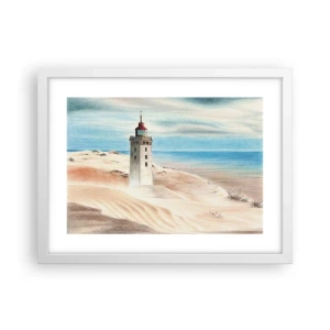 Poster in white frmae - Always Staring at the Sea - 40x30 cm
