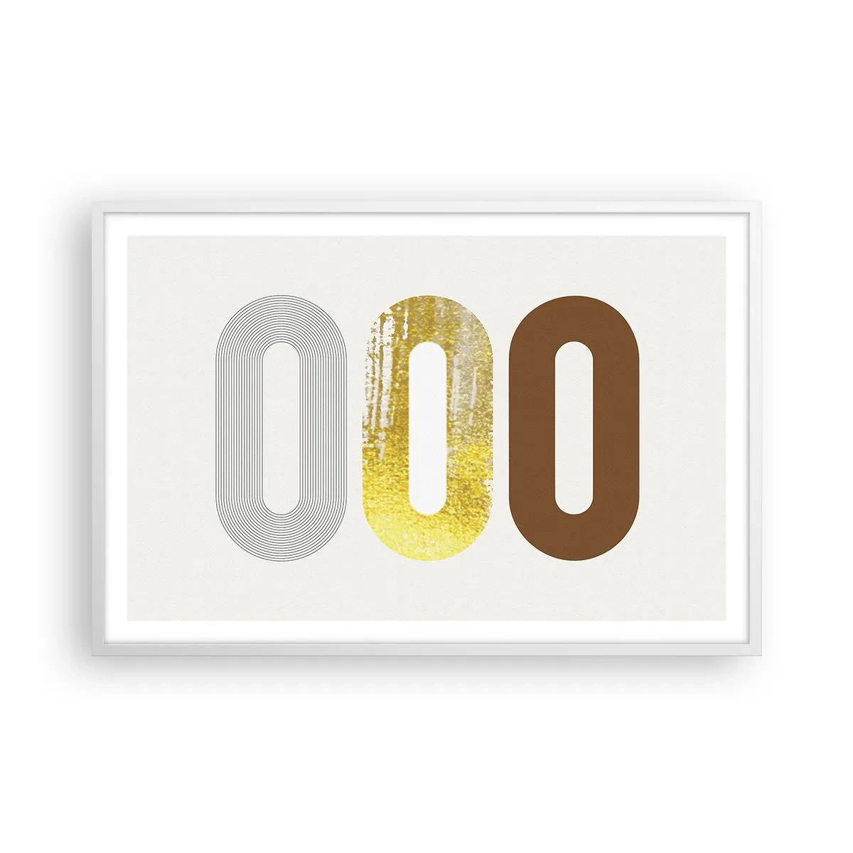 Poster in white frmae - Ooo! - 91x61 cm
