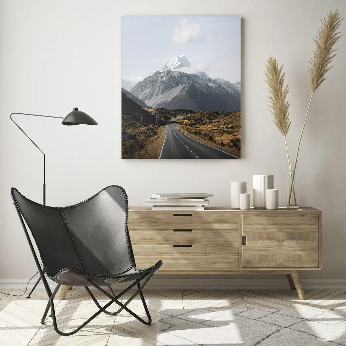Glass picture - Road to the Heart of the Mountains - 50x70 cm