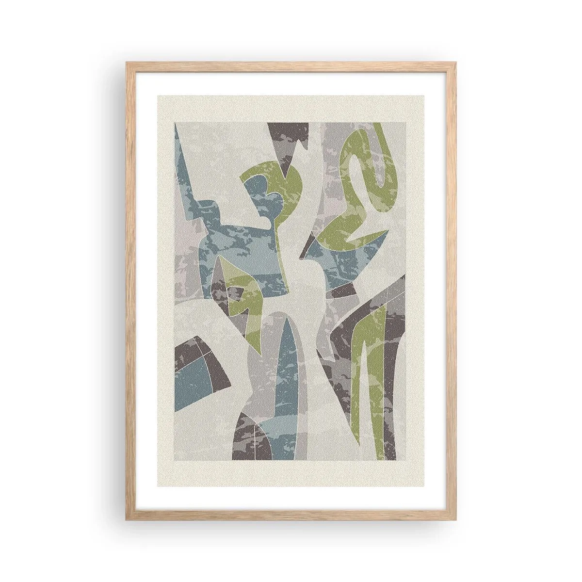Poster in light oak frame - Composition with Window Pane - 50x70 cm