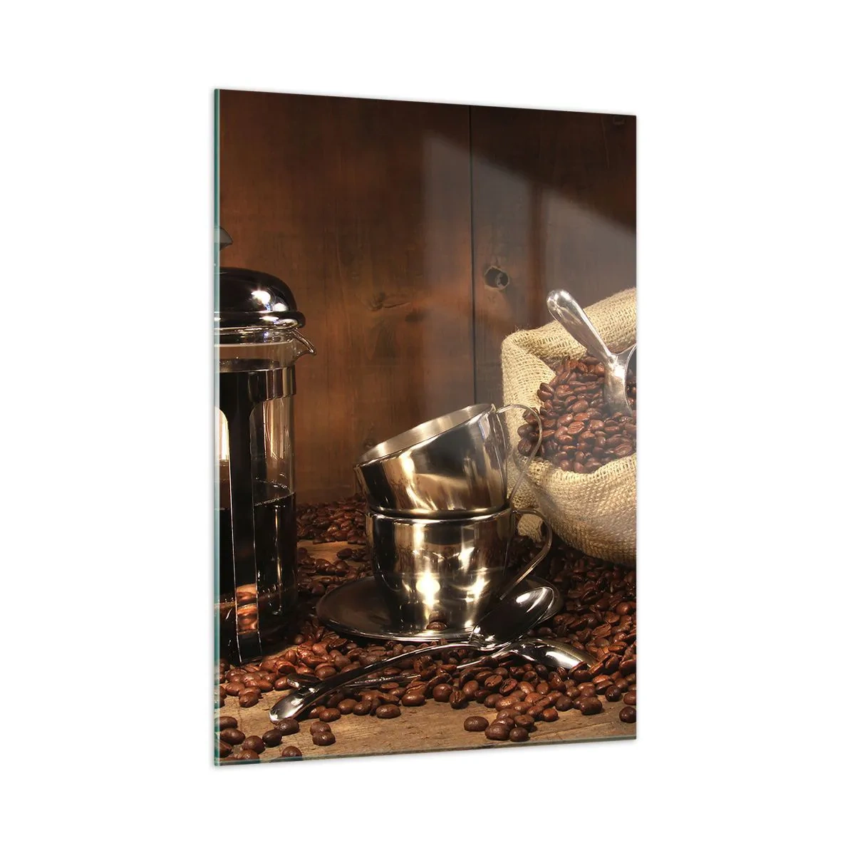 Glass picture - Charm of Coffee - aroma and flavour - 50x70 cm