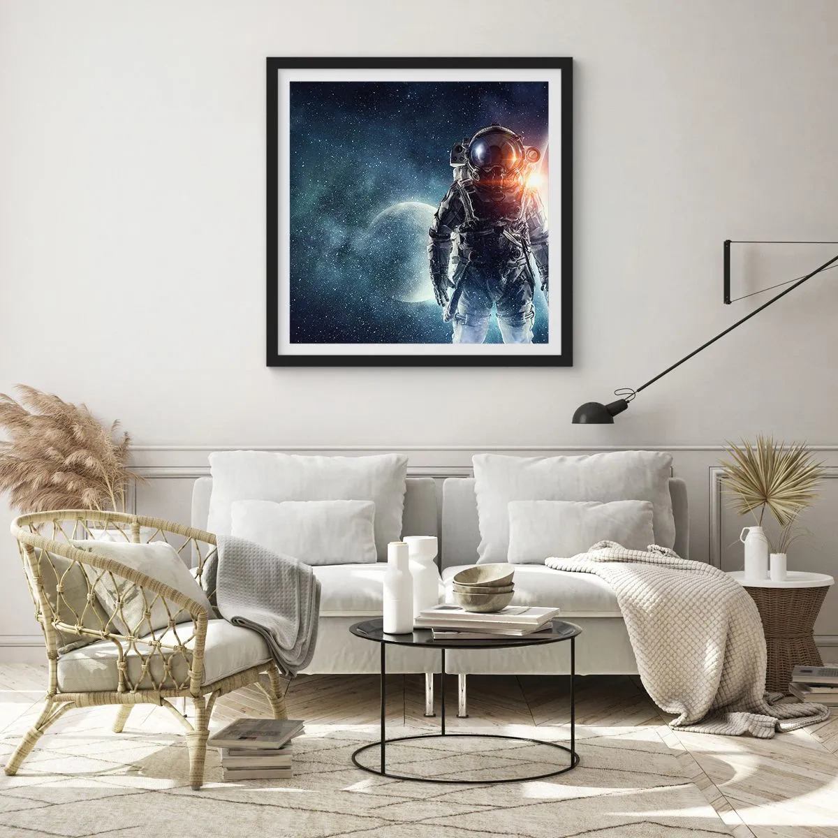 Poster in black frame - Space Adventure - 40x40 cm