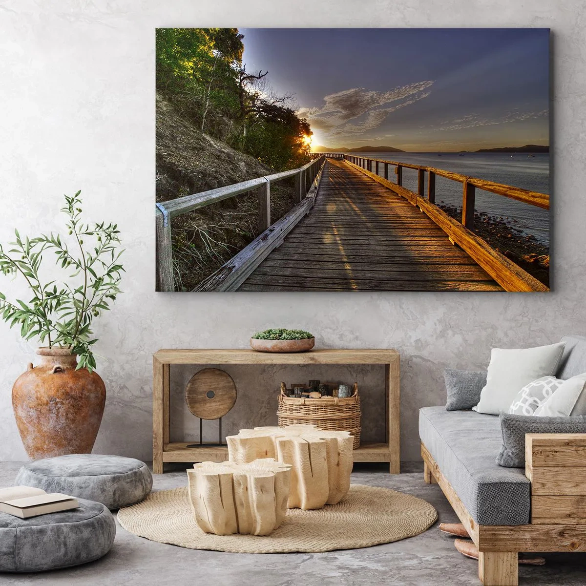 Canvas picture - Walking towards the Sun - 120x80 cm