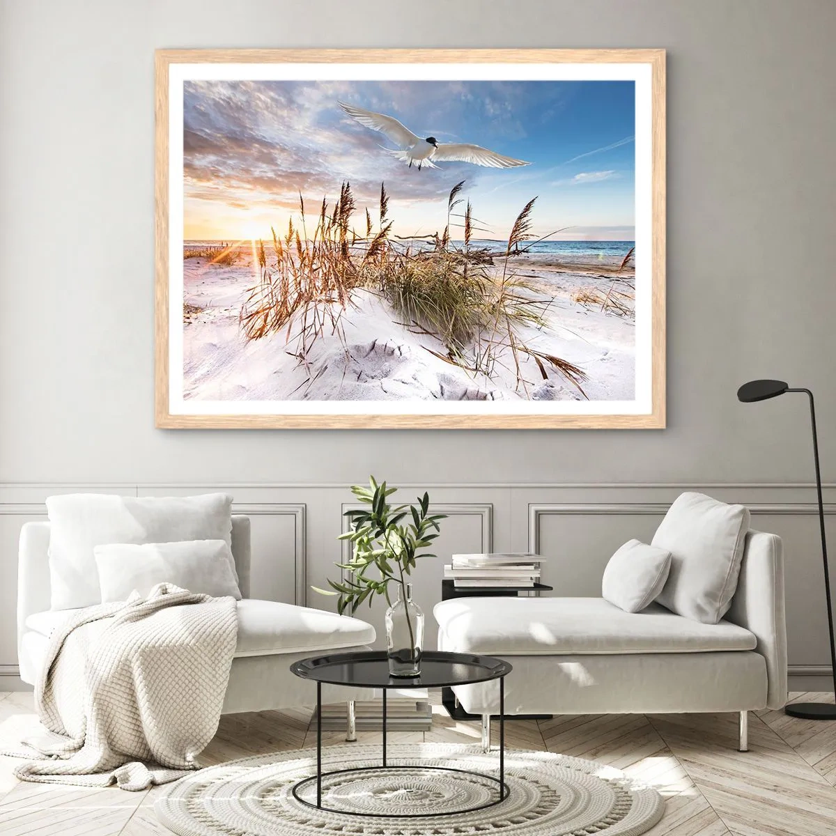 Poster in light oak frame - Wind from the Sea - 70x50 cm