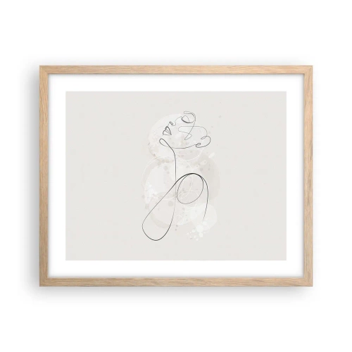 Poster in light oak frame - Spiral of Beauty - 50x40 cm