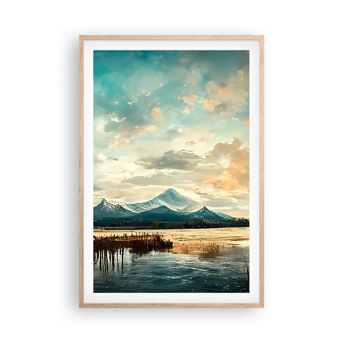 Poster in light oak frame - Under Heaven's Protection - 61x91 cm