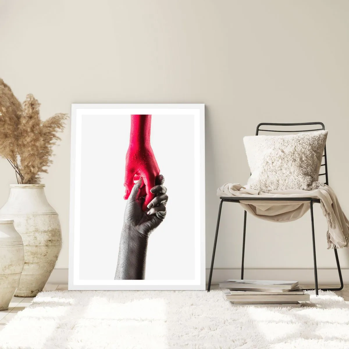 Poster in white frmae - Together, although Different - 61x91 cm