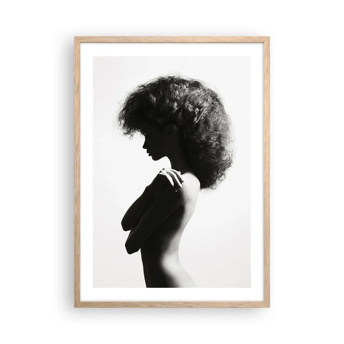 Poster in light oak frame - Like a Flower on a Thin Stem - 50x70 cm