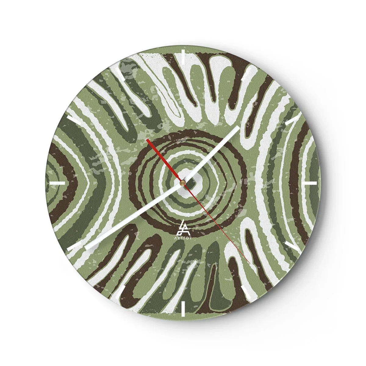 Wall clock - Clock on glass - Explosion of Emotions - 40x40 cm