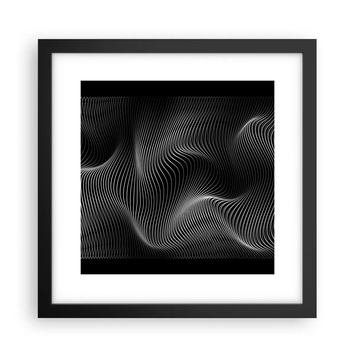 Poster in black frame - Dance of the Light in Space - 30x30 cm