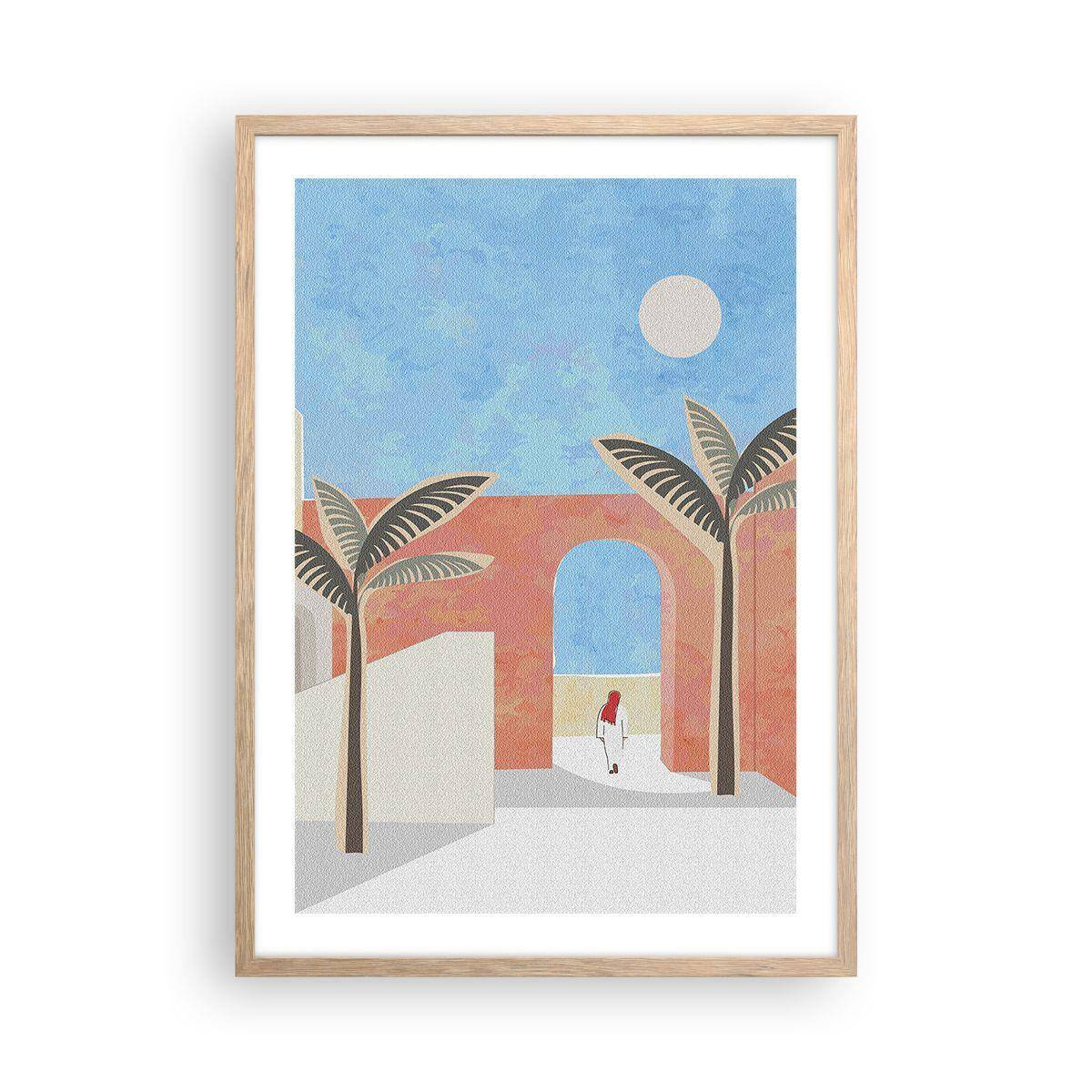 Poster in light oak frame - Arabic Day - 50x70 cm