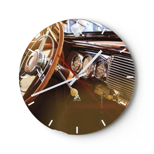 Wall clock - Clock on glass - Breath of Luxury form the Past - 40x40 cm