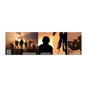 Photo Wallpaper Sample Standard Eco - Brothers In Arms - Military, Soldier, Rifle - 100x30 cm
