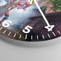 Clock face with numbers