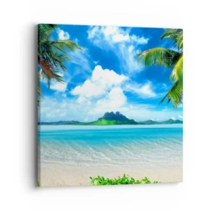 Canvas picture - Blue Tropics - 40x40 cm