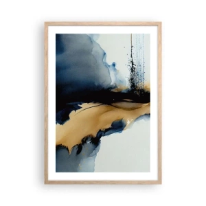 Poster in light oak frame - Behind the Curtain - 50x70 cm