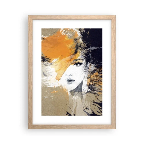 Poster in light oak frame - And There Was Light - 30x40 cm