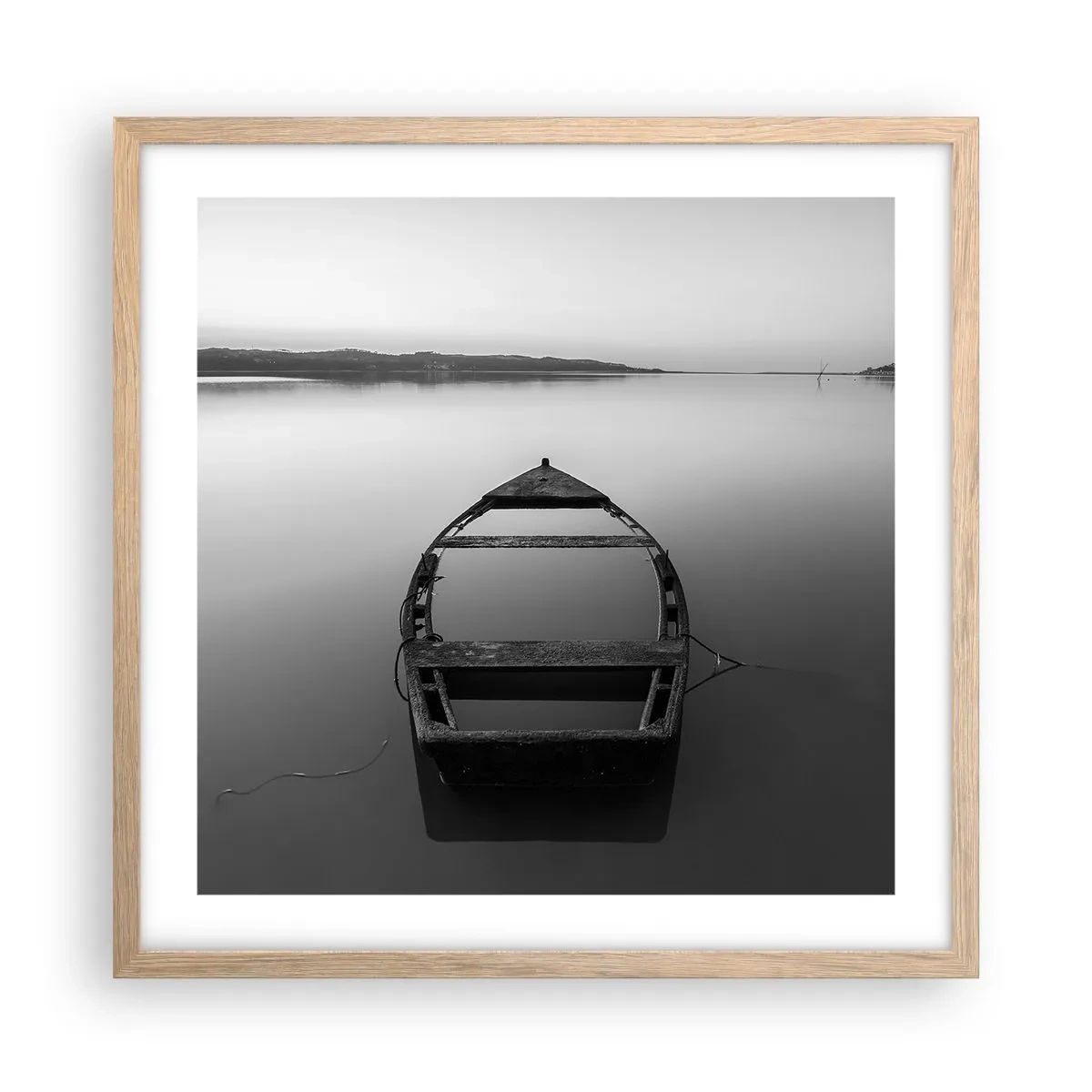 Poster in light oak frame - Longing and Melancholy - 50x50 cm