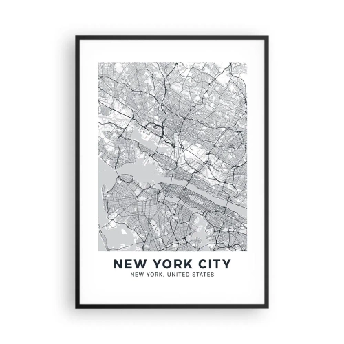 Poster in black frame - Anatomy of Metropolis - 70x100 cm
