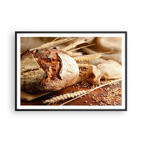 Poster in black frame - Tasty, Fragrant, Crunchy - 100x70 cm