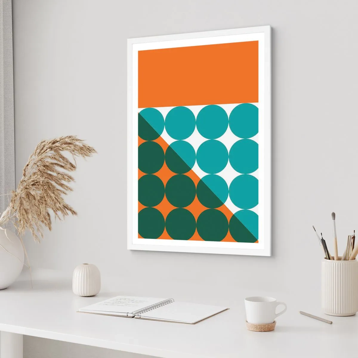 Poster in white frmae - Upwards and Diagonally - 70x100 cm