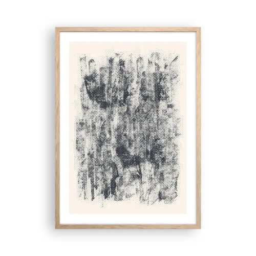 Poster in light oak frame - Foggy Composition - 50x70 cm