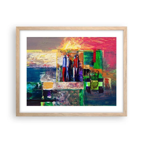 Poster in light oak frame - Relations and Emotions - 50x40 cm