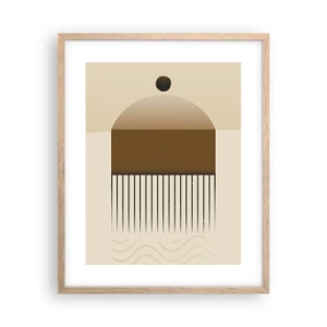 Poster in light oak frame - Different States - 40x50 cm