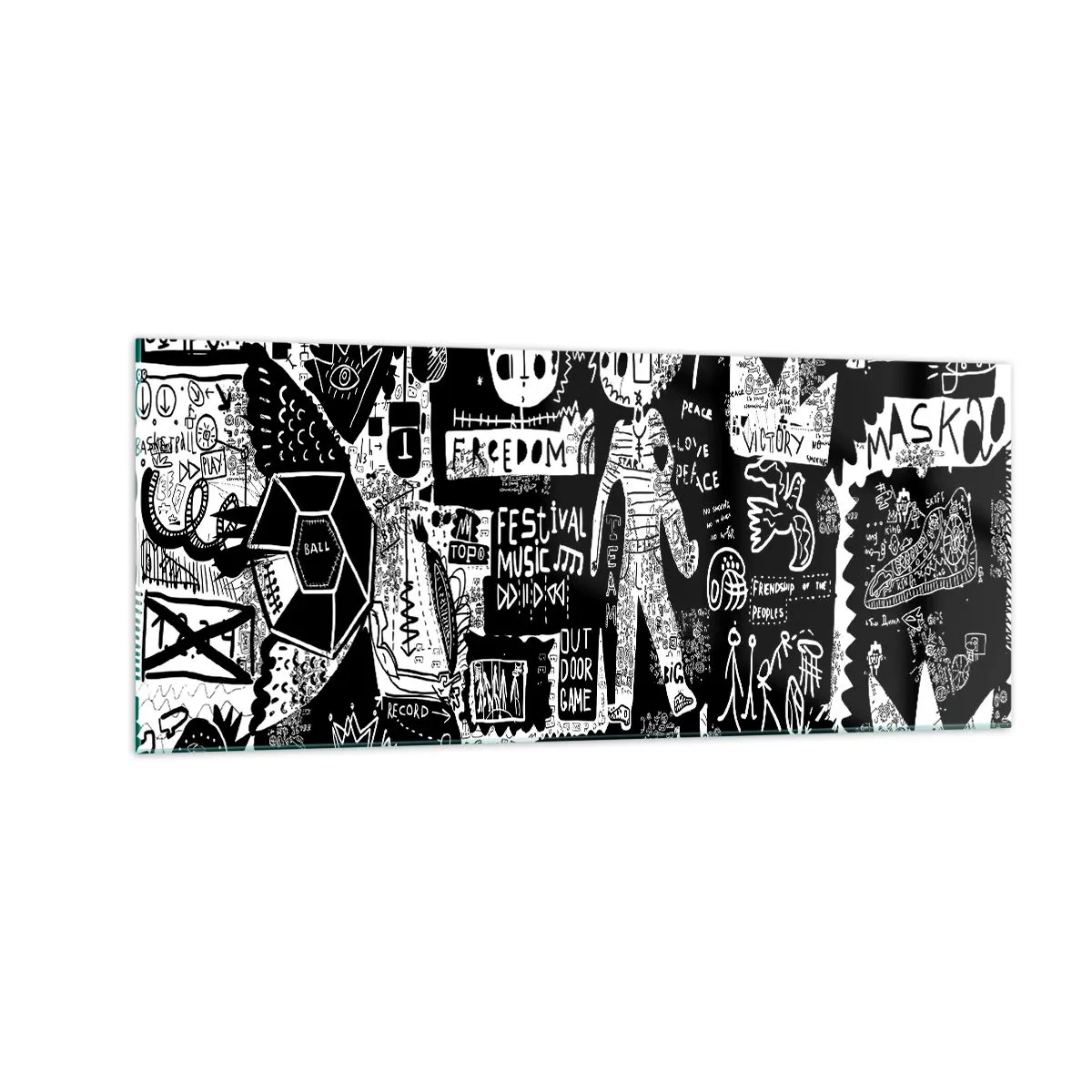 Glass picture - Rights and Joys of Youth - 100x40 cm