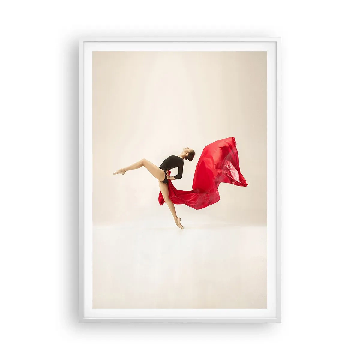 Poster in white frmae - Red and Black - 70x100 cm