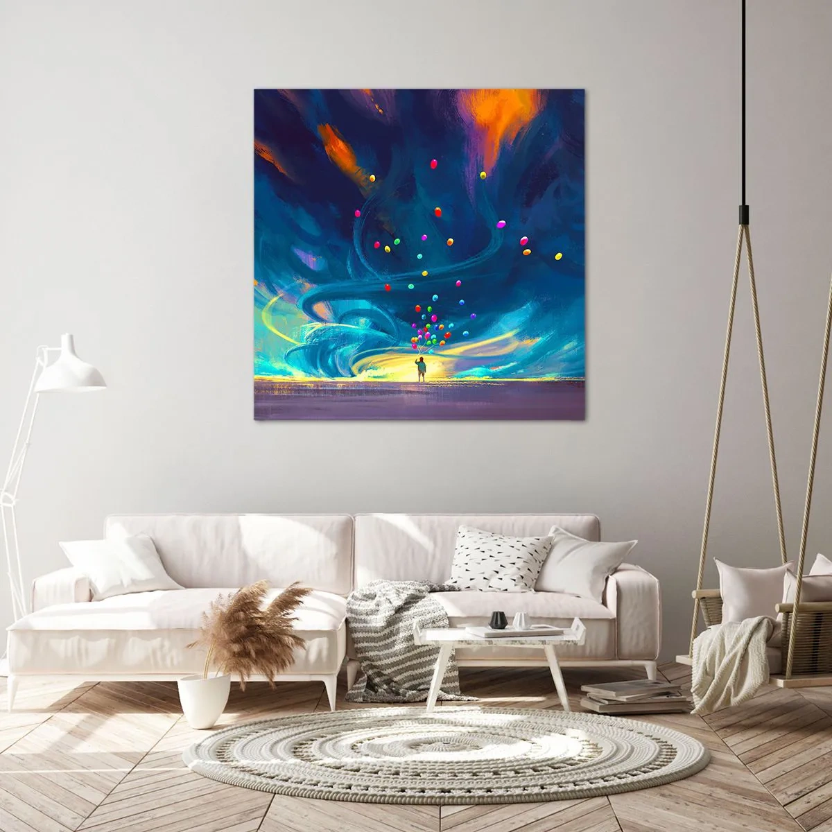 Canvas picture - On Blue Wind - 70x70 cm
