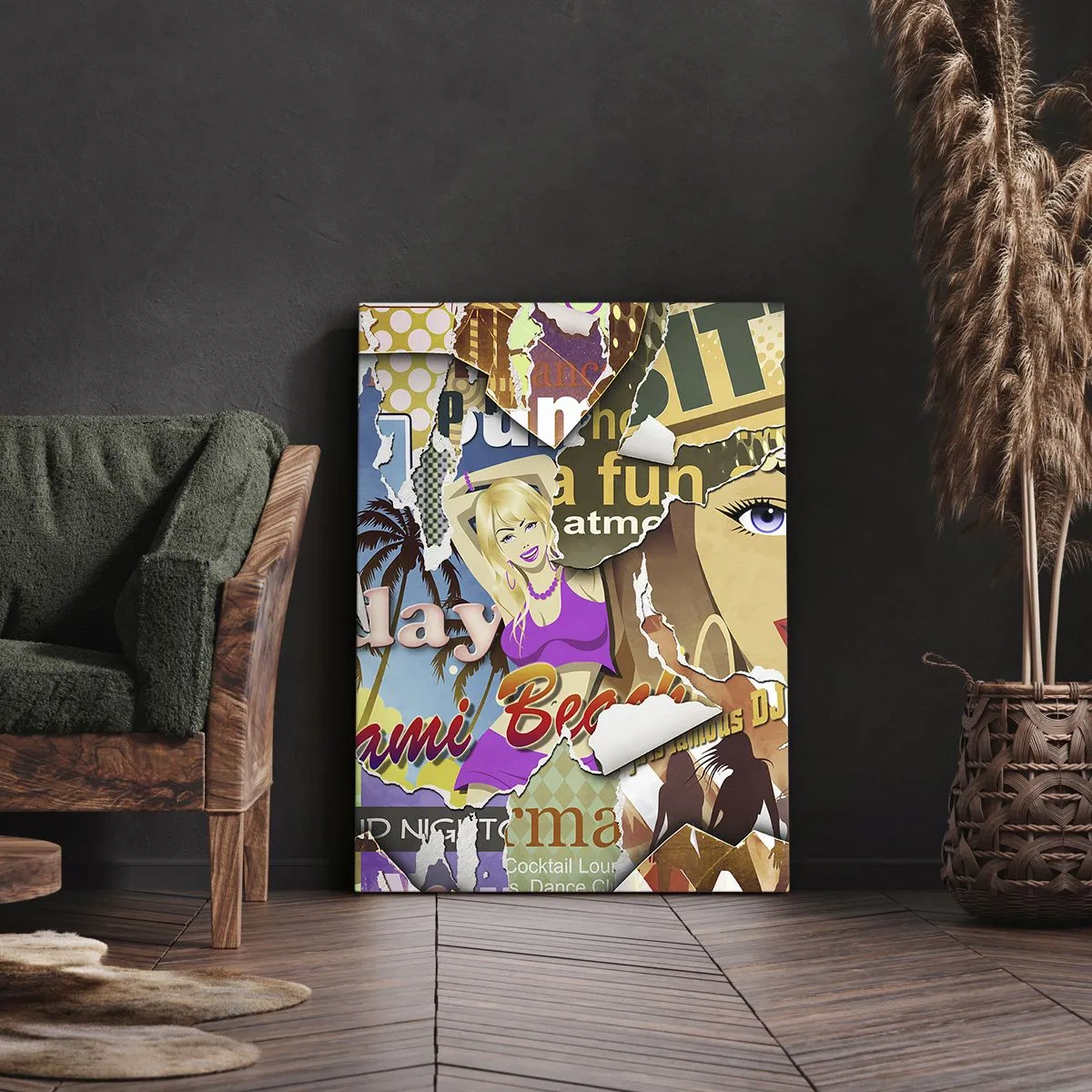 Canvas picture - Holiday Flashbacks - 45x80 cm