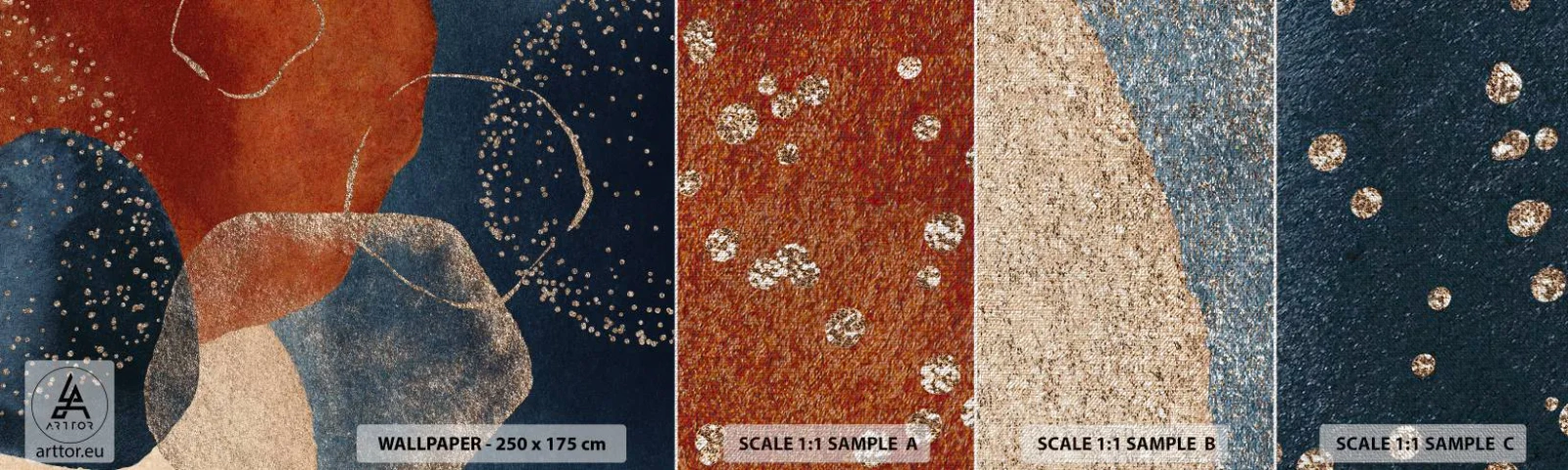 Photo Wallpaper Sample Premium Canvas - Lightness of Being - Abstraction, Piece, Modern Art - 100x30 cm